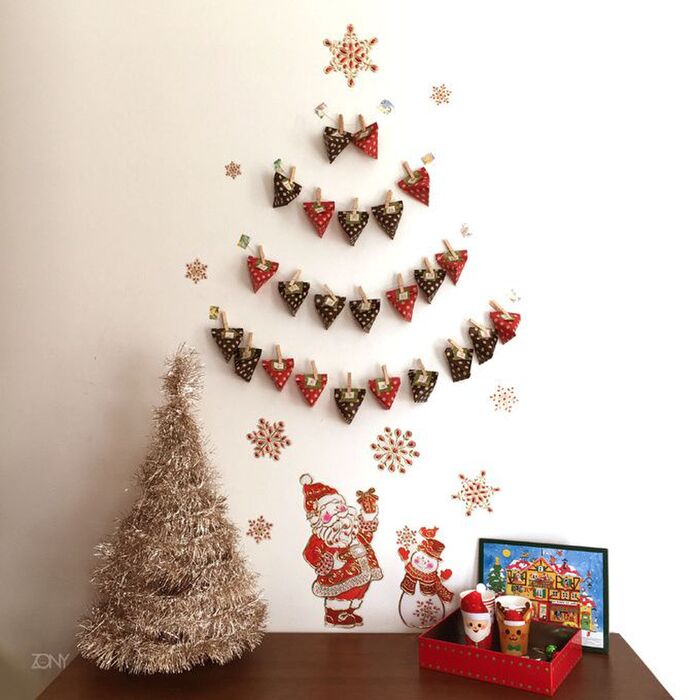 テトラ型ラッピングはポチ袋を使うと簡単!アドベントカレンダーにしてみました♪