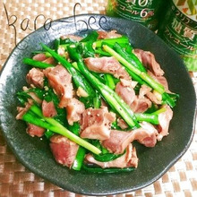 悶絶酒の供♡砂肝とニラのスタミナにんにく醤油炒め