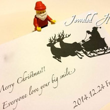 コピー用紙で作るシンプルさがお洒落なクリスマスカード♪