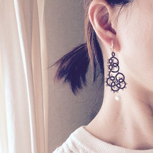 ハンドメイドピアスにひと手間かけてイヤリングに☆