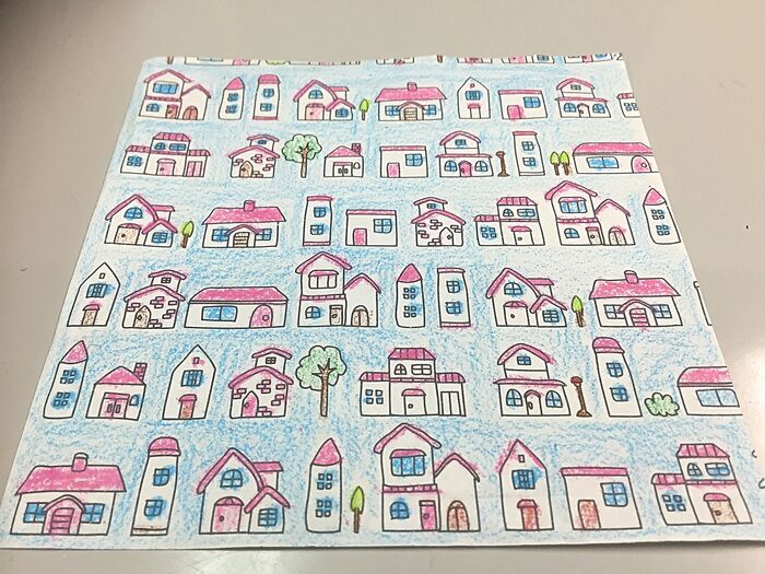 乾かしてる間に折り紙の色塗り