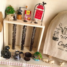 ダイソー★ウッドインテリア試験管de妄想ミニカフェ★