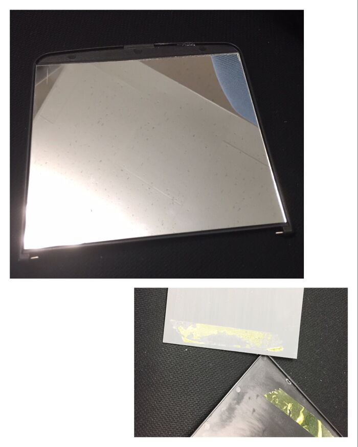 壊れた鏡を分解