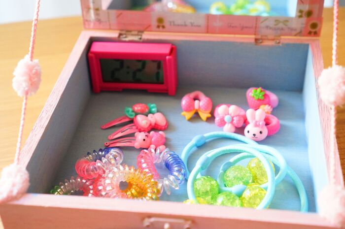 時計を貼り付けてプレゼントを入れます