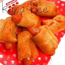 子どもも大人も喜ぶ!食パンでウインナーロール揚げパン