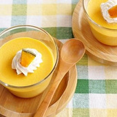 【カボチャプリン】甘味の増した食べごろのカボチャで!