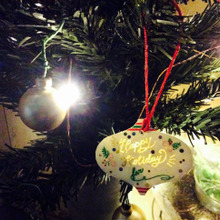 ダイソー【クリスマスロールシール】で作るオーナメント☆★