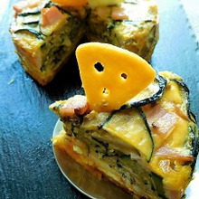 スナック菓子で!ズッキーニたっぷりキッシュ