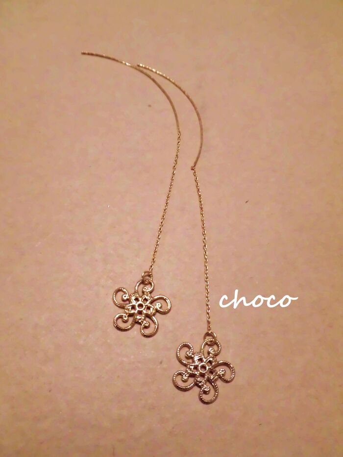 3分でできる♥シンプル金具1つでキュートなピアスが簡単に作れます♬