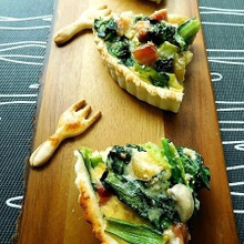 ココナッツオイルで小松菜のヘルシーキッシュ