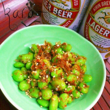 簡単めちゃウマ!ビールのお供に♡枝豆のピリ辛おかか醤油