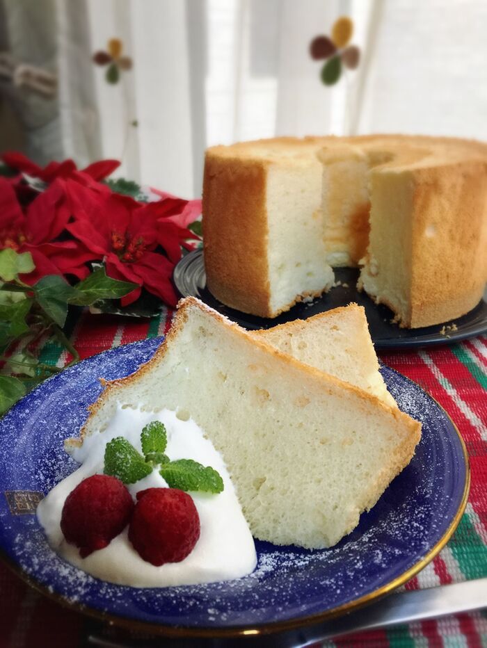 卵白消費♪白いシフォンケーキ