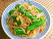 お正月の焼豚リメイク♡絶品!焼豚と野菜の中華サラダ