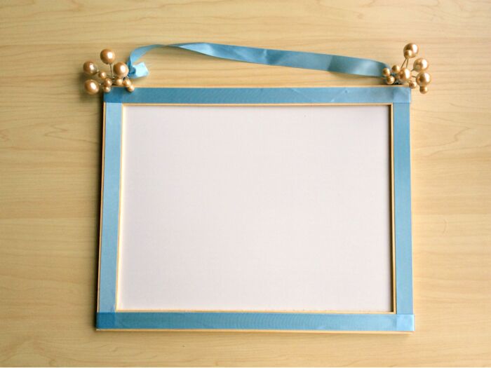 フレームを サテンリボンで 囲みます♪