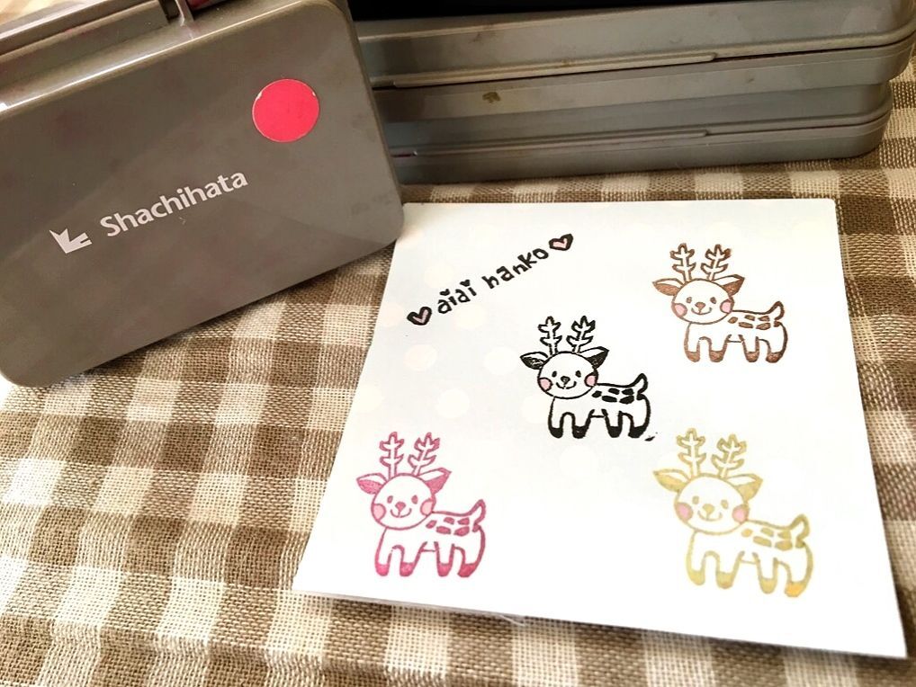 消しゴムはんこに便利!ポンポン押しやすいスタンプ台☆