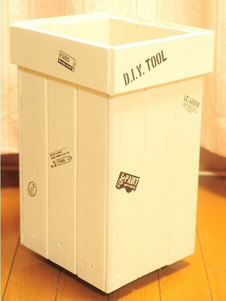 簡単DIY★スノコだけでゴミ箱