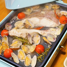 ホットプレートで熱々♡楽々♪簡単☆アクアパッツァのレシピ