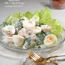 デリ風・海老とタマゴとブロッコリーのサラダ