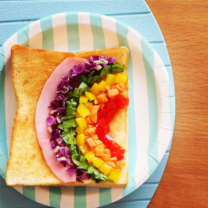 Happy & colorful！虹色オリジナルトーストの作り方