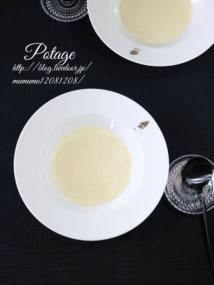 白ネギ(下仁田ネギ)の和風ポタージュ