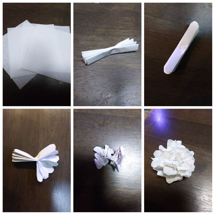 半紙の花をつくる