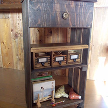 すのこ×そうめん箱DIY! サイドテーブル★ワゴン★スッキリ!デスク周り収納!