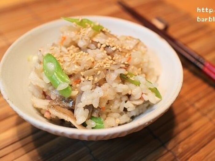 残ったお餅でもっち餅!『舞茸おこわ』