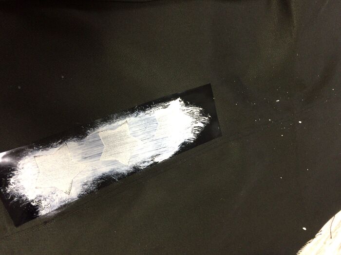 ②ステンシルします。