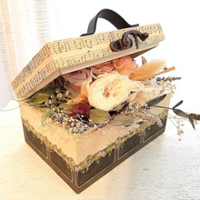 100均のふた付き木箱をトランクにプチDIY