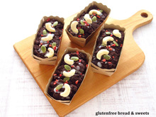 ガトーショコラのような小豆とココアの米粉ケーキ