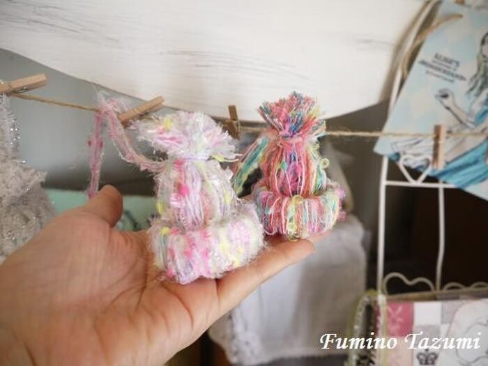 トイレットペーパーの芯で毛糸の帽子