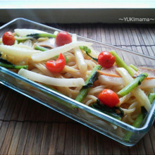 〜かぶとプチトマトの和風パスタ〜