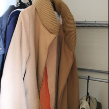 親子で使えるコート掛け収納!使わなくなった洗濯ラックを活用