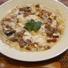 筑前煮リメイク!電子レンジで筑前煮入り卵豆腐焼き風