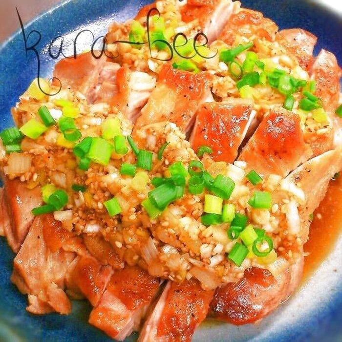 揚げずに皮パリッ♡ハマる!油淋鶏風チキン