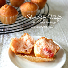 贅沢いちご尽くし♡ストロベリーマフィンのレシピ