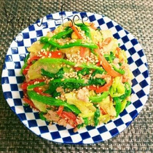 正月太りリセット♡3色野菜とツナの辛子和え