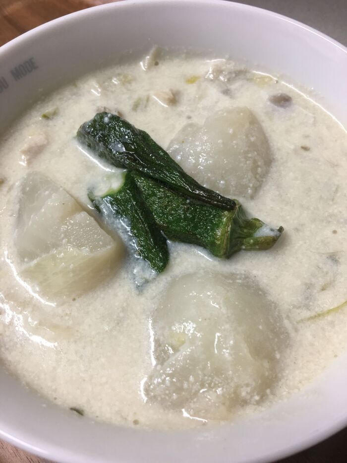 小葱をのせて完成ですが…