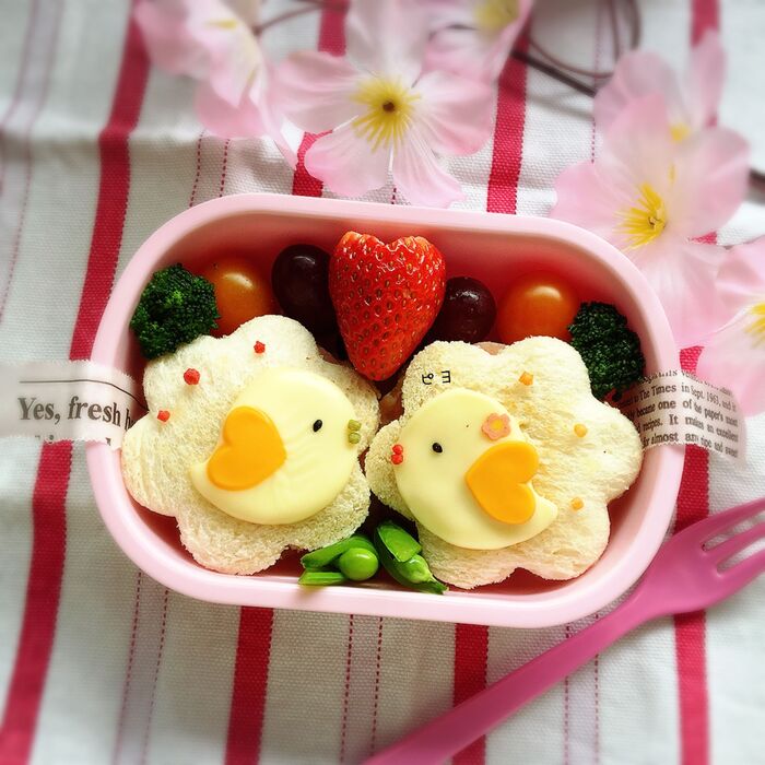 ぷっくり小鳥さんのサンドイッチ☆園児のお弁当
