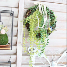 100均で簡単巻くだけ!春色グリーンのリース