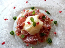 おしゃれな一皿!カブと生ハムのミント風味マリネ