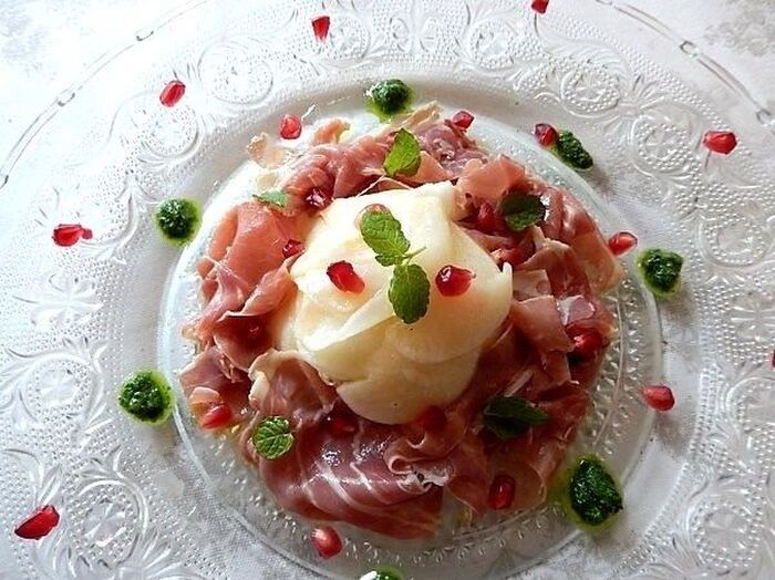 おしゃれな一皿!カブと生ハムのミント風味マリネ