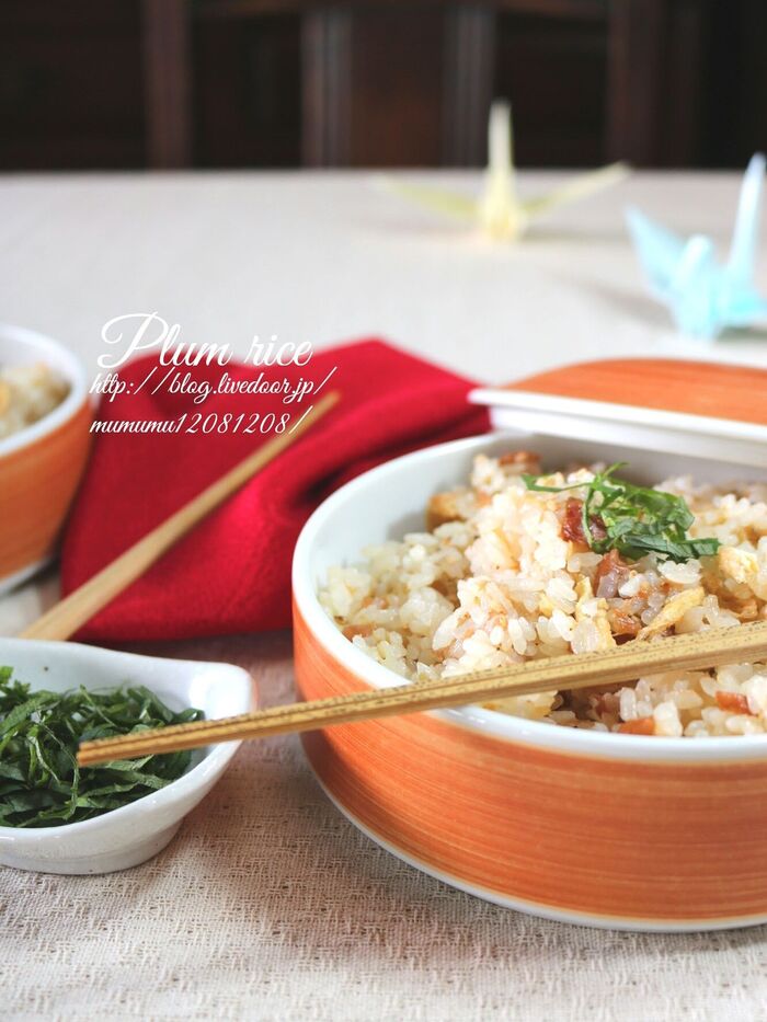 梅干しの炊き込みご飯・お弁当にも、出汁茶漬けにも