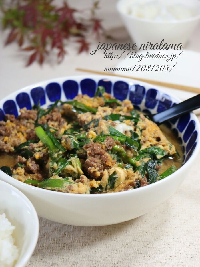 ご飯がすすむ!こっくり汁だくニラ玉