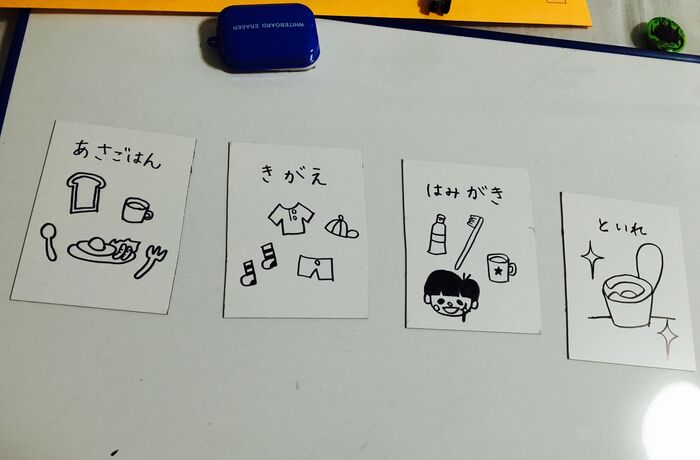 まずは表にイラストを描く。