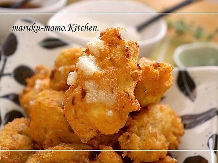 モチモチお餅入り*ジャコとネギの『まさご揚げ』♪