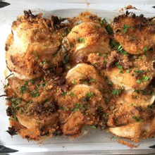 オーブンにお任せ♪新玉ねぎの香草パン粉焼き