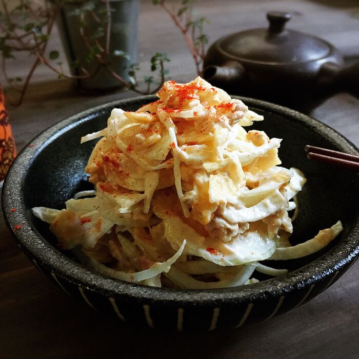 新玉ねぎでオニスラ♪子供喜ぶコンソメポテトで旨味プラス♪