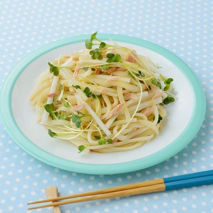甘みが多くてみずみずしい!大根を使って「ツナと大根のさっぱりサラダうどん」