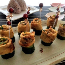 おみそ汁の材料で!おしゃれな油揚げのネギ味噌焼き